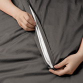 Aldrin Home Charcoal Gaultier Bamboo-Blend Quilt Cover Set
