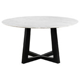 Chair &amp; Charm Devereaux Italian Carrara Marble Dining Table