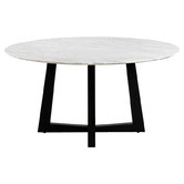 Chair &amp; Charm Devereaux Italian Carrara Marble Dining Table