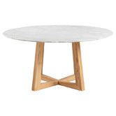 By Designs Devereaux Italian Carrara Marble Dining Table