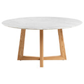 By Designs Devereaux Italian Carrara Marble Dining Table