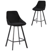 By Designs 67cm Nemo Velvet Barstools