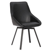 By Designs Nemo Swivel Faux Leather Dining Chairs