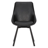 By Designs Nemo Swivel Faux Leather Dining Chairs