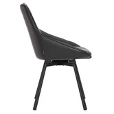 By Designs Nemo Swivel Faux Leather Dining Chairs