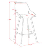By Designs 67cm Nemo Velvet Barstools