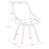 By Designs Nemo Swivel Faux Leather Dining Chairs