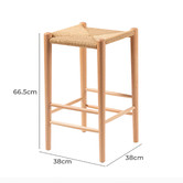 By Designs 66.5cm Hans Wegner Replica Kitchen Stool