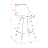 By Designs 67cm Nemo Boucle Barstools