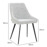 By Designs Black &amp; White Amiel Boucl&eacute; Dining Chairs