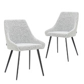 By Designs Black &amp; White Amiel Boucl&eacute; Dining Chairs