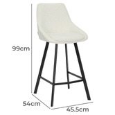 By Designs 67cm Nemo Boucle Barstools