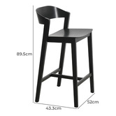 By Designs 67cm Moooi Oak Wood Barstool