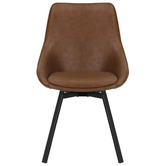 By Designs Nemo Swivel Faux Leather Dining Chairs