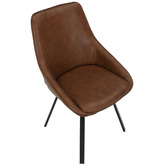 By Designs Nemo Swivel Faux Leather Dining Chairs