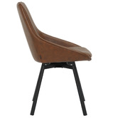 By Designs Nemo Swivel Faux Leather Dining Chairs