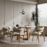 By Designs Devereaux Italian Carrara Marble Dining Table