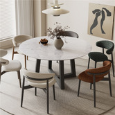 Chair &amp; Charm Devereaux Italian Carrara Marble Dining Table