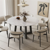 Chair &amp; Charm Devereaux Italian Carrara Marble Dining Table