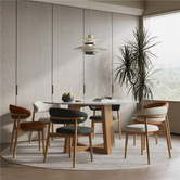 By Designs Devereaux Italian Carrara Marble Dining Table