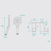 Fontaine Industries Rosa Hand-held Shower with Bracket