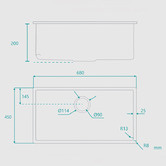 Fontaine Industries Ontario 680mm Undermount Single Kitchen Sink