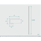 Fontaine Industries 2200mm Shower Wall Panel Edge Trim