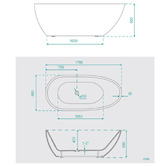 Fontaine Industries Cleopatra Acrylic Free-Standing Bath