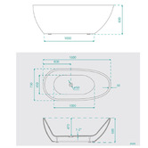 Fontaine Industries Cleopatra Acrylic Free-Standing Bath