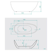 Fontaine Industries Cleopatra Acrylic Free-Standing Bath