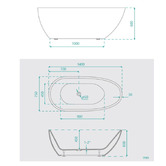 Fontaine Industries Cleopatra Acrylic Free-Standing Bath