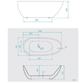 Fontaine Industries Cleopatra Acrylic Free-Standing Bath