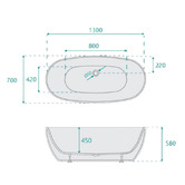 Fontaine Industries Ariana Acrylic Free-Standing Bath