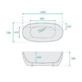 Fontaine Industries Ariana Acrylic Free-Standing Bath