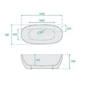 Fontaine Industries Ariana Acrylic Free-Standing Bath