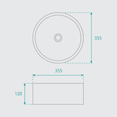 Fontaine Industries Kendall 355mm Ceramic Above Counter Basin