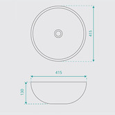 Fontaine Industries Harlow 415mm Ceramic Above Counter Basin