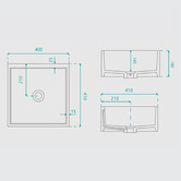 Fontaine Industries Element 410mm Solid Surface Above Counter  Basin