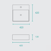 Fontaine Industries Hawking 420mm Ceramic Above Counter Basin