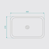 Fontaine Industries Hudson 480mm Ceramic Undermount Basin