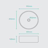 Fontaine Industries Kendall 355mm Ceramic Above Counter Basin