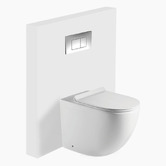 Fontaine Industries Pasadena Rimless Wall Faced Toilet Pan With R&amp;T Cistern