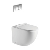 Fontaine Industries Pasadena Rimless Wall Faced Toilet Pan With R&amp;T Cistern