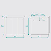 Fontaine Industries Pencil Edge Wall-Mounted Mirror Bathroom Cabinet