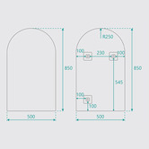 Fontaine Industries Pencil Edge Arched Wall Mirror