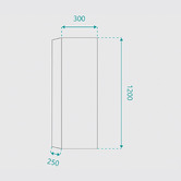 Fontaine Industries Orion Gloss White Wall Hung Bathroom Tallboy