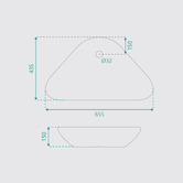 Fontaine Industries Stonehenge 655mm Ceramic Above Counter Basin