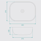 Fontaine Industries Savannah 465mm Ceramic Above Counter Basin
