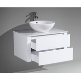Fontaine Industries Bellagio 750mm Gloss White Wall Hung Single Vanity