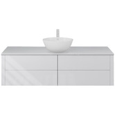 Fontaine Industries Bellagio 1500mm Gloss White Wall Hung Single Vanity